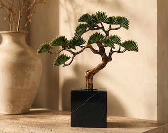 Luxury Bonsai Tree Sculpture – Zen Wabi Sabi Home Decor