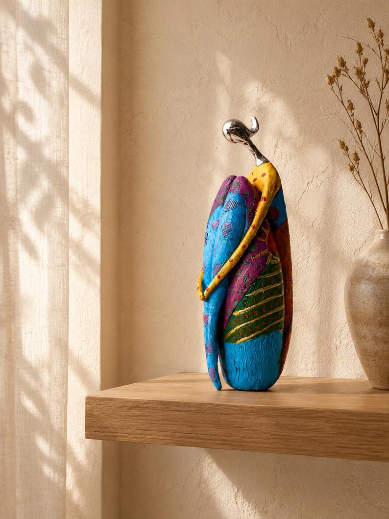 Escultura abstracta de pareja: decoración moderna de lujo. imagen 7