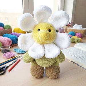 Adventure Flower Amigurumi Crochet Pattern (18 cm) (PDF Pattern)