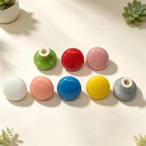 Heart shaped/mushroom-style ceramic knob, candy-colored heart-shaped cabinet knobbrightly colored,suitable for drawers in children's rooms