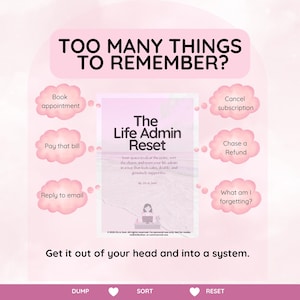 Life Reset Workbook | Life Admin Planner & Tracker | Organize Your Life, Clear Mental Clutter | Printable PDF