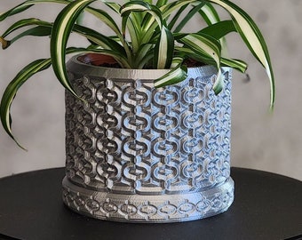 Small Geometric Succulent Planter Vase with Water Drip Tray. For the 3 inch planter pot.