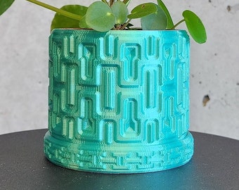 Small Geometric Succulent Planter Vase with Water Drip Tray. For the 3 inch planter pot.