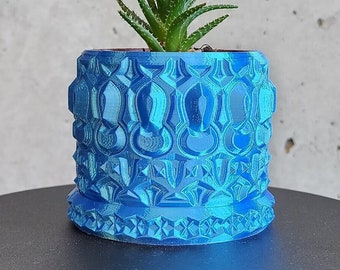 Small Geometric Succulent Planter Vase with Water Drip Tray. For the 3 inch planter pot.