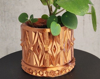 Small Geometric Succulent Planter Vase with Water Drip Tray. For the 3 inch planter pot.