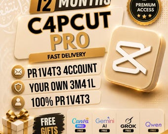 Accès annuel à CapCut Pro pendant 12 mois | Meilleur prix | Livraison rapide