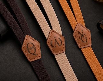 Personalized Leather Best Man Suspenders, Best Man Gifts, Best Man Tank Tops, Best Men's Gifts, Groom's Suspenders, Brown Leather Suspenders