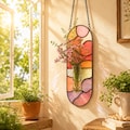 Handcrafted Stained Glass Hanging Planter \u2013 Boho Propagation Station Wall Decor product logo