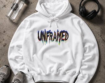 Sweat à capuche sans cadre Rainbow Drippy Text | Sweat à capuche court pour femme