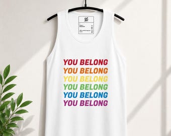 Débardeur arc-en-ciel à votre appartenance | Camisole de fierté LGBTQ | Chemise d'été inclusive