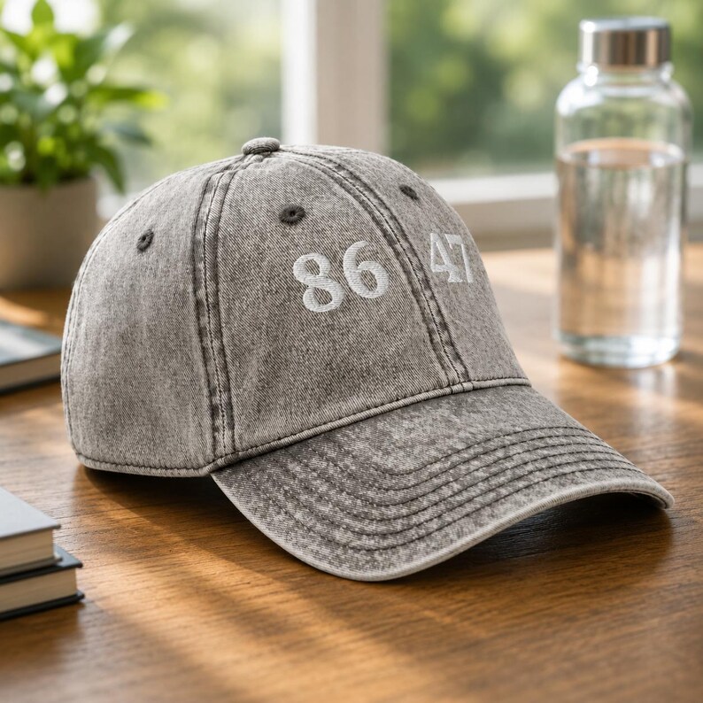 Anti Maga Hat | Political Statement Cap | Democracy Supporter Charcoal Grey