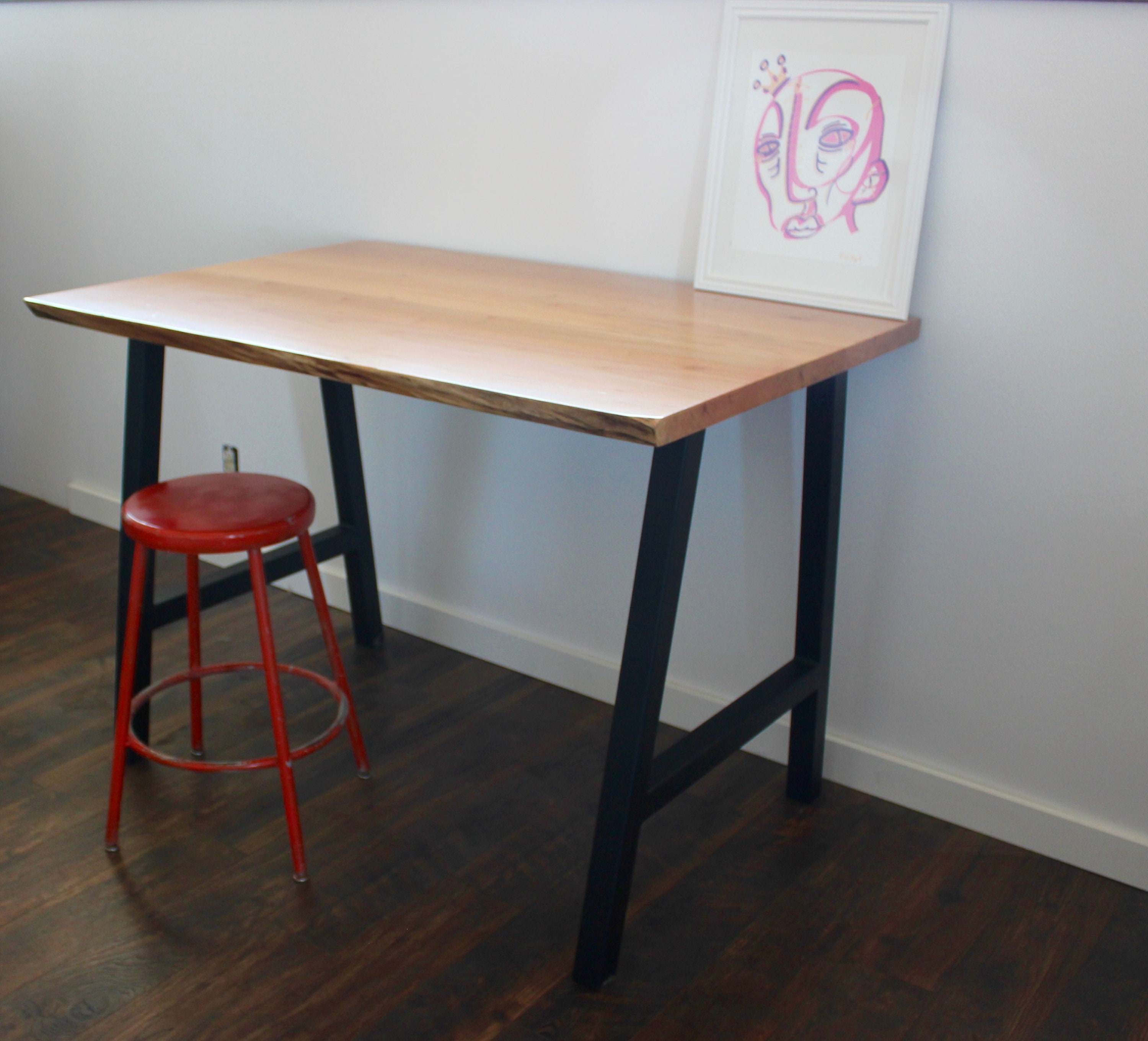 Live Edge Maple Desk Drawing Writing 50