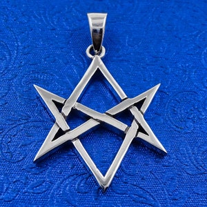 Unicursal Hexagram Pendant Sterling Silver Aleister Crowley's Thelema Occult Magical Symbol