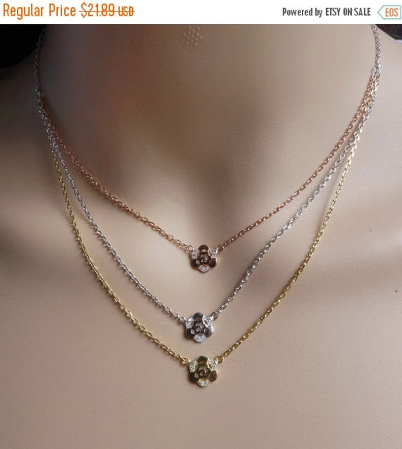 Three tier necklace silver Clearance