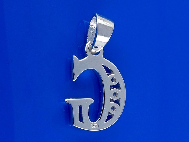 925 Sterling Silver Initial Letter G Charm Pendant - 1.25 Inch, Personalized Silver Jewelry, Handcrafted In USA