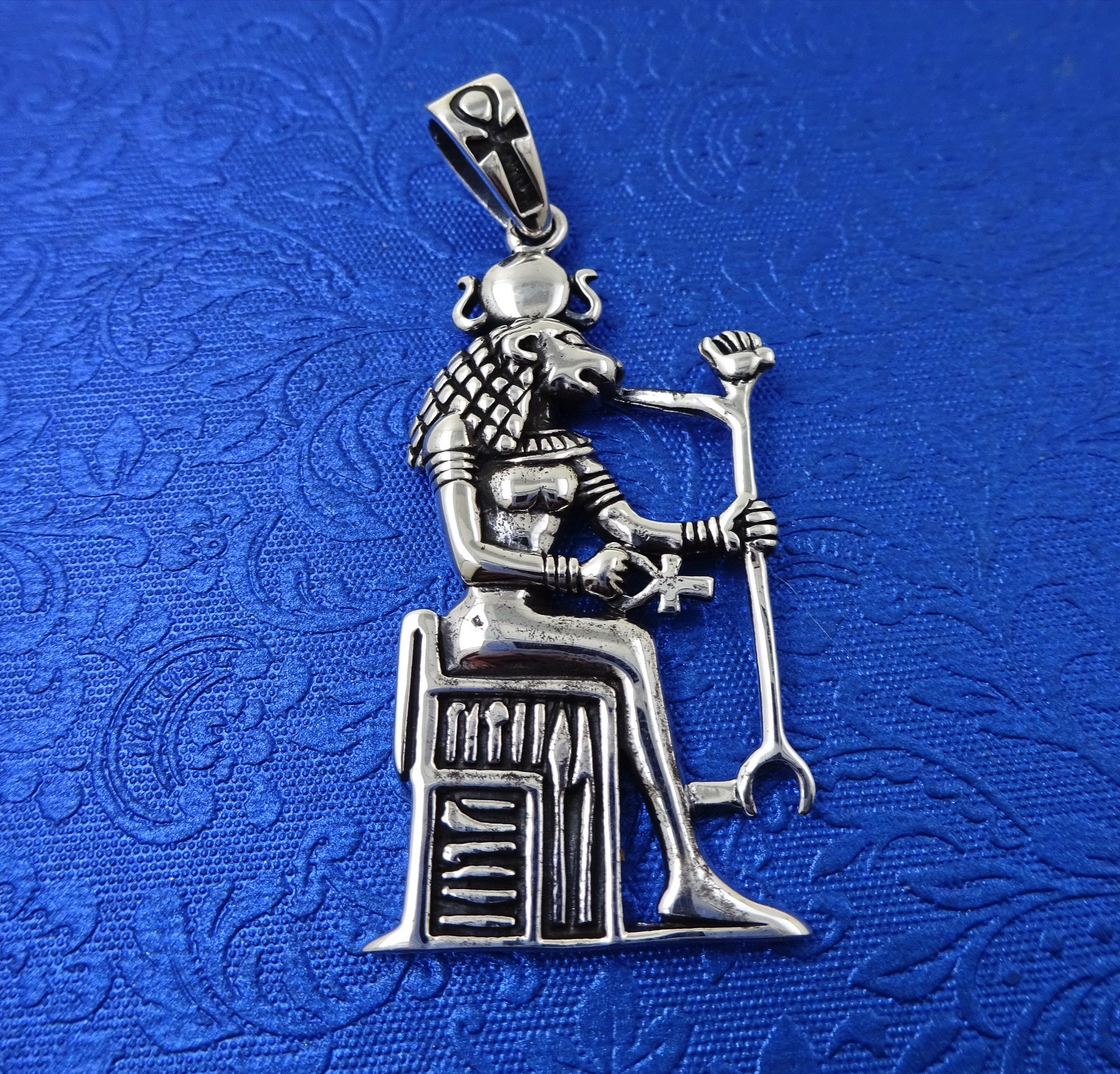 Sekhmet The Powerful One  Deities God Necklace Wooden Charm Handmade Pendant