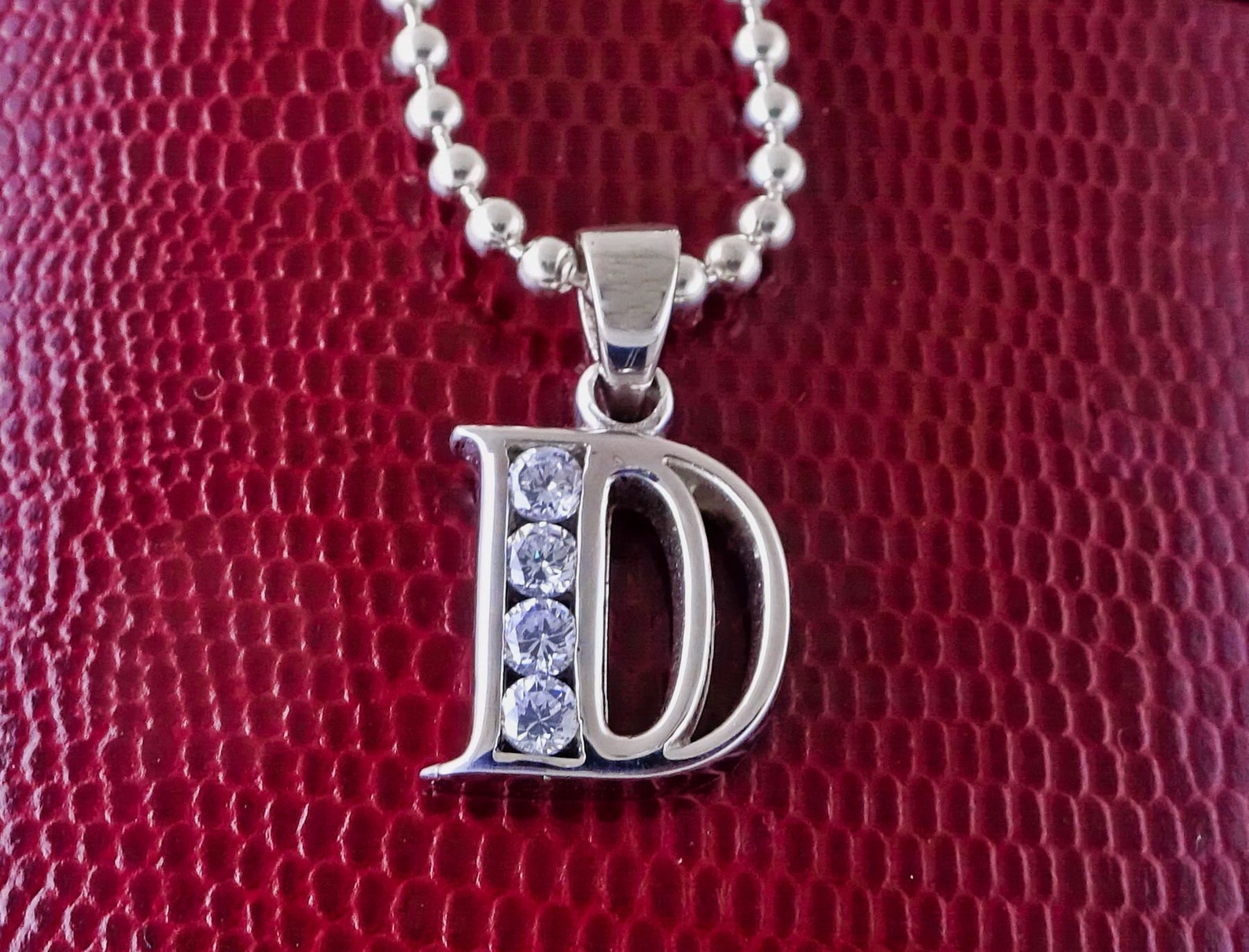 Silver Initial Letter D Necklace 925 Sterling Gift for Her - Etsy UK