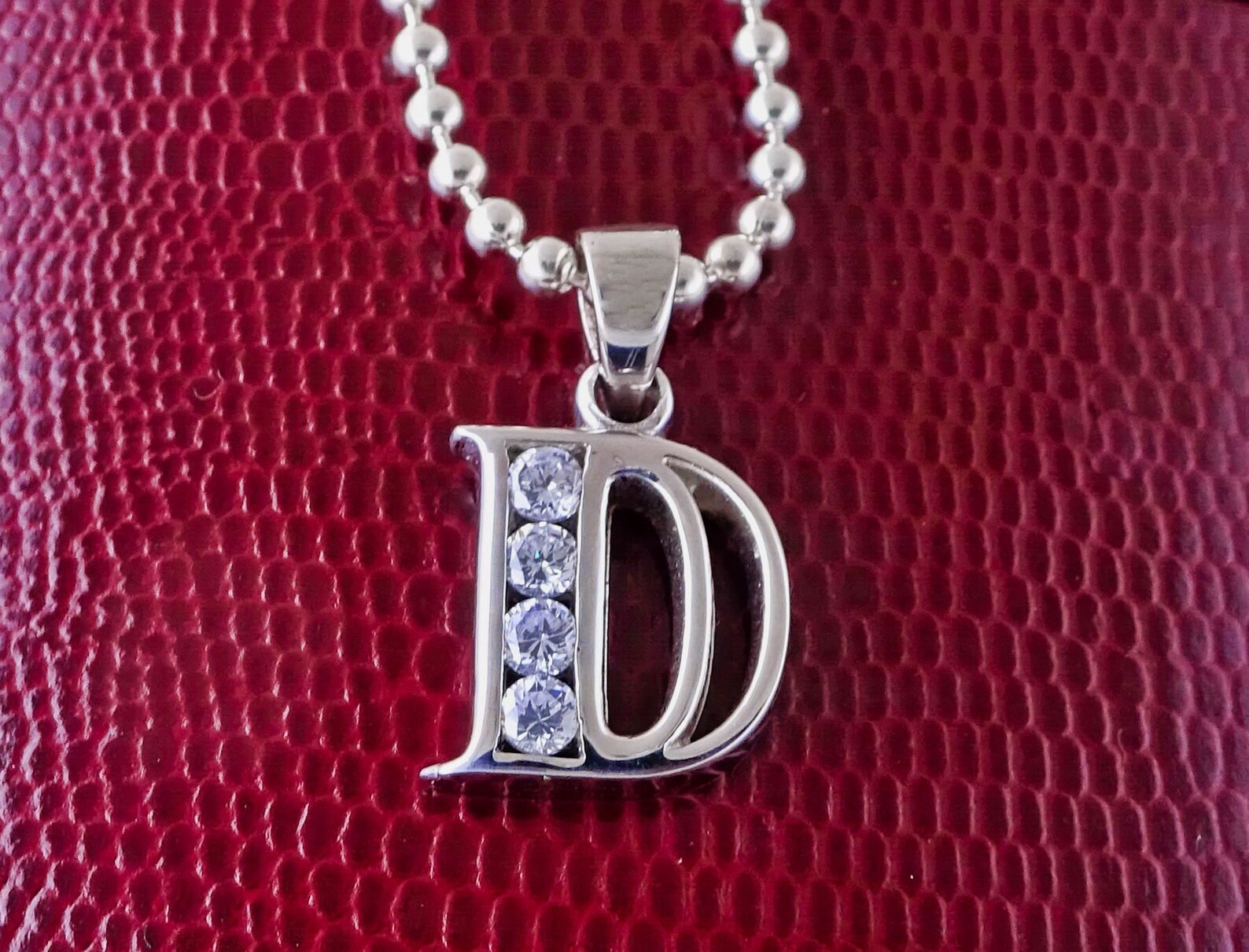 Silver Initial Letter D Necklace 925 Sterling Gift for Her Etsy UK
