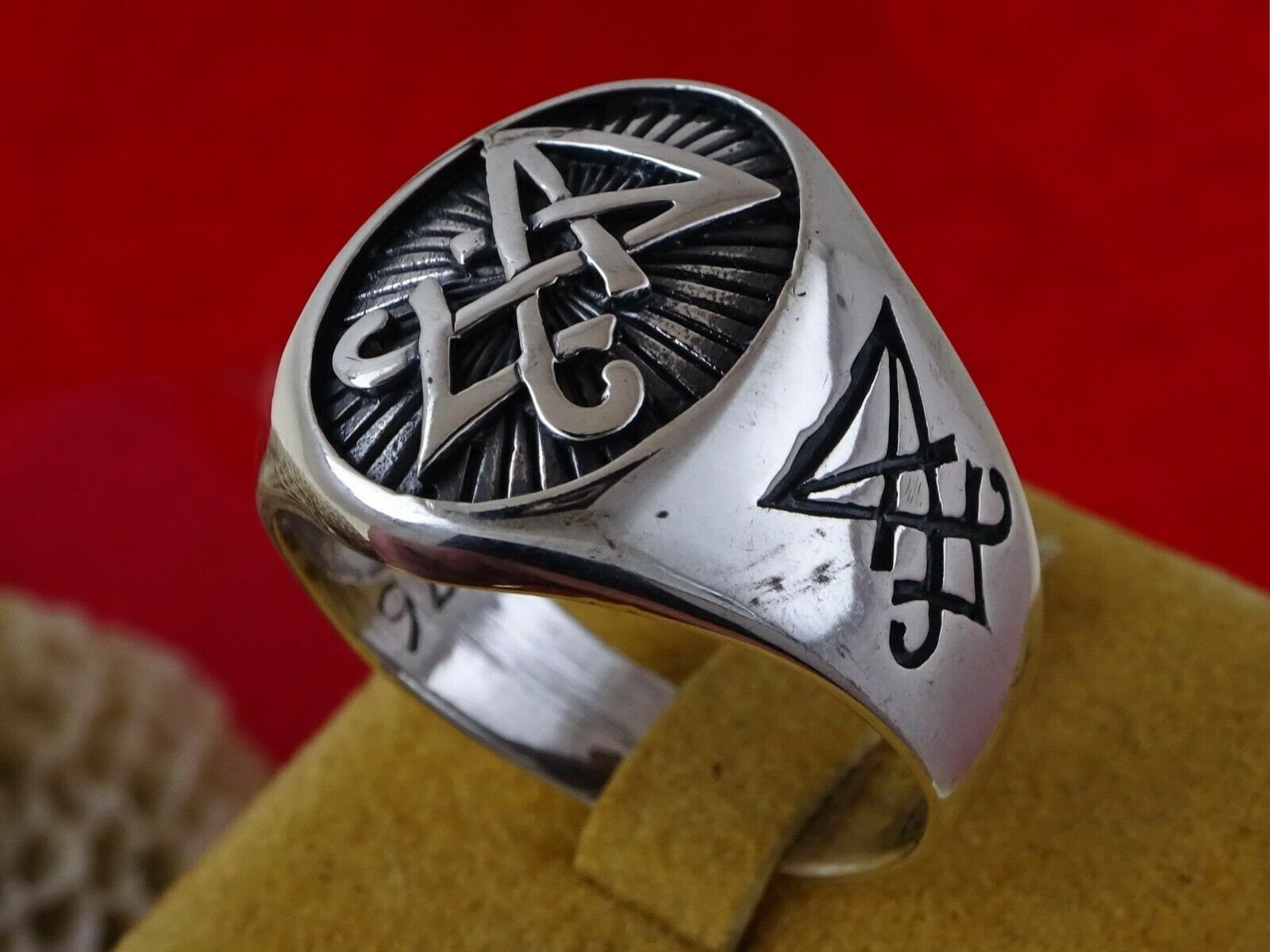 Sigil of Lucifer Satanic Ring Pagan Occult Seal of Satan | Etsy