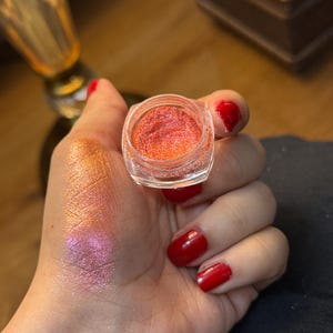 Persikafärgat löst glitterpigment för ögon och konst (1 st)