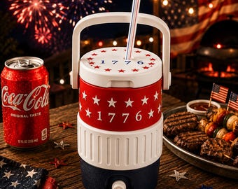 Amerika 250 Dosenkühler STL, 4. Juli Koozie, Vaterländischer 12 oz Dosenhalter, 3MF-Datei zum 250-jährigen Jubiläum der USA
