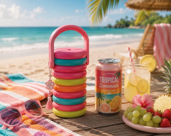 Summer Can Cooler STL, 12oz Can Cozy 3D Print File, Picnic Drink Holder, Soft Kitchen Soda Can Holder, Digital Download