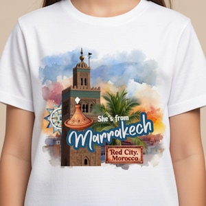 She Is From Marrakech PNG | Morocco Sublimation Design | Digital Download | Transparent PNG | T-Shirt Mug Tote Bag Design