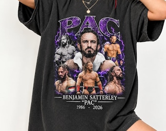 PAC Benjamin Satterley Memorial T-Shirt, Wrestling Tribute Shirt, AEW Fan Shirt