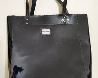 patent leather tote bag
