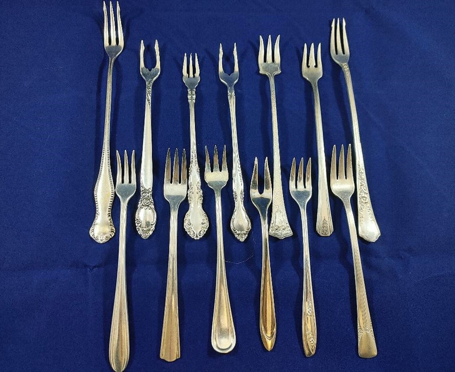 Mismatched Vintage Silver Plate Cocktail Forks Etsy