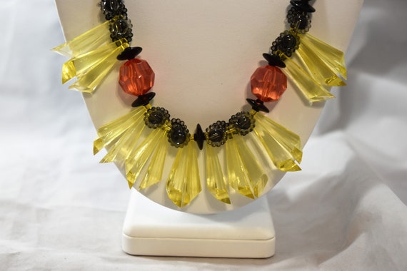 Lucite Necklaces Two Vintage Chunky Funky Colorfu… - image 6