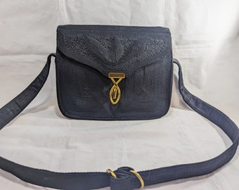 Adore Bag Co Vintage Genuine Corde Black Shoulder Bag...1940's