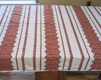 Ukrainian Style Vintage Handmade Tablecloth With Napkins...1970's