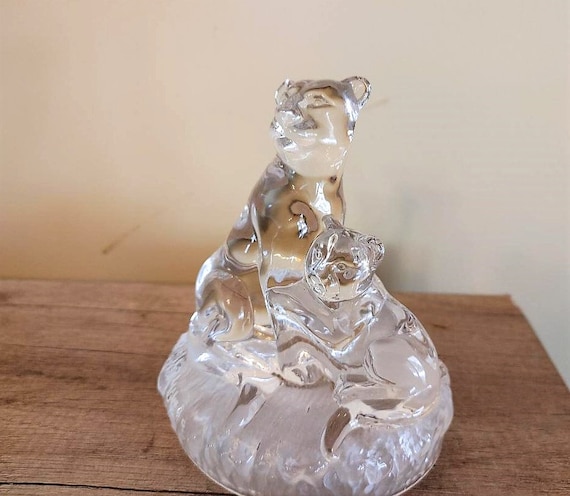 Royal Crystal Rock (RCR) Crystal Lioness and Cub Figurinemade