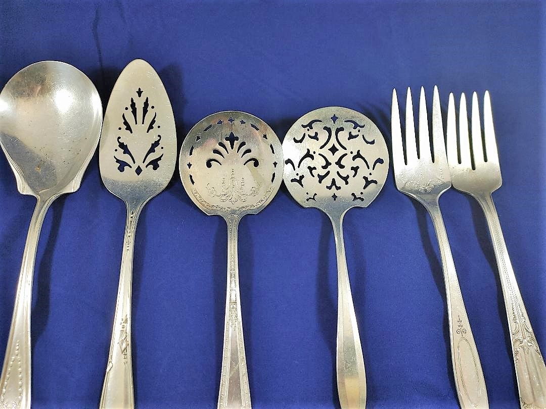 Mismatched Silver Plate Serving Plate Etsy