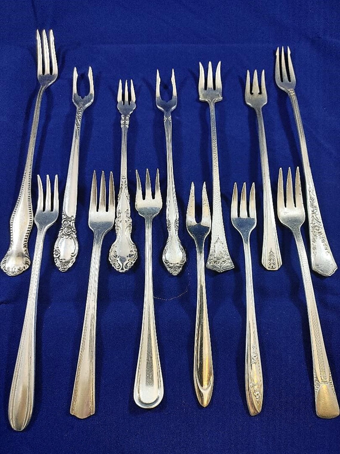Mismatched Vintage Silver Plate Cocktail Forks Etsy