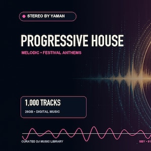 Pakiet Progressive House DJ | 1000 utworów, 26 GB kolekcji melodycznej