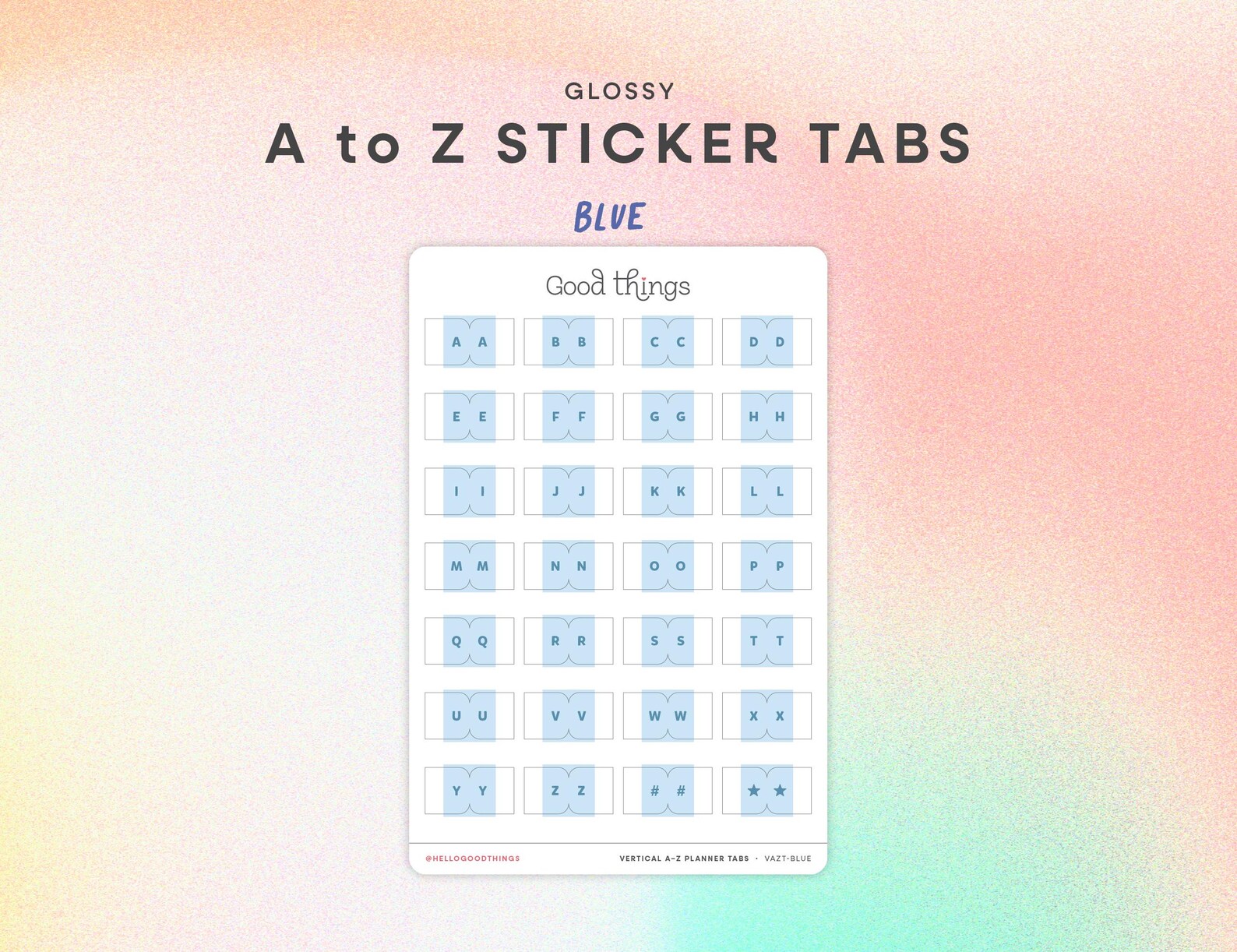 Stackable Stickers A to Z Tab Stickers | Stacking Alphabet Page Dividers for Planners ...