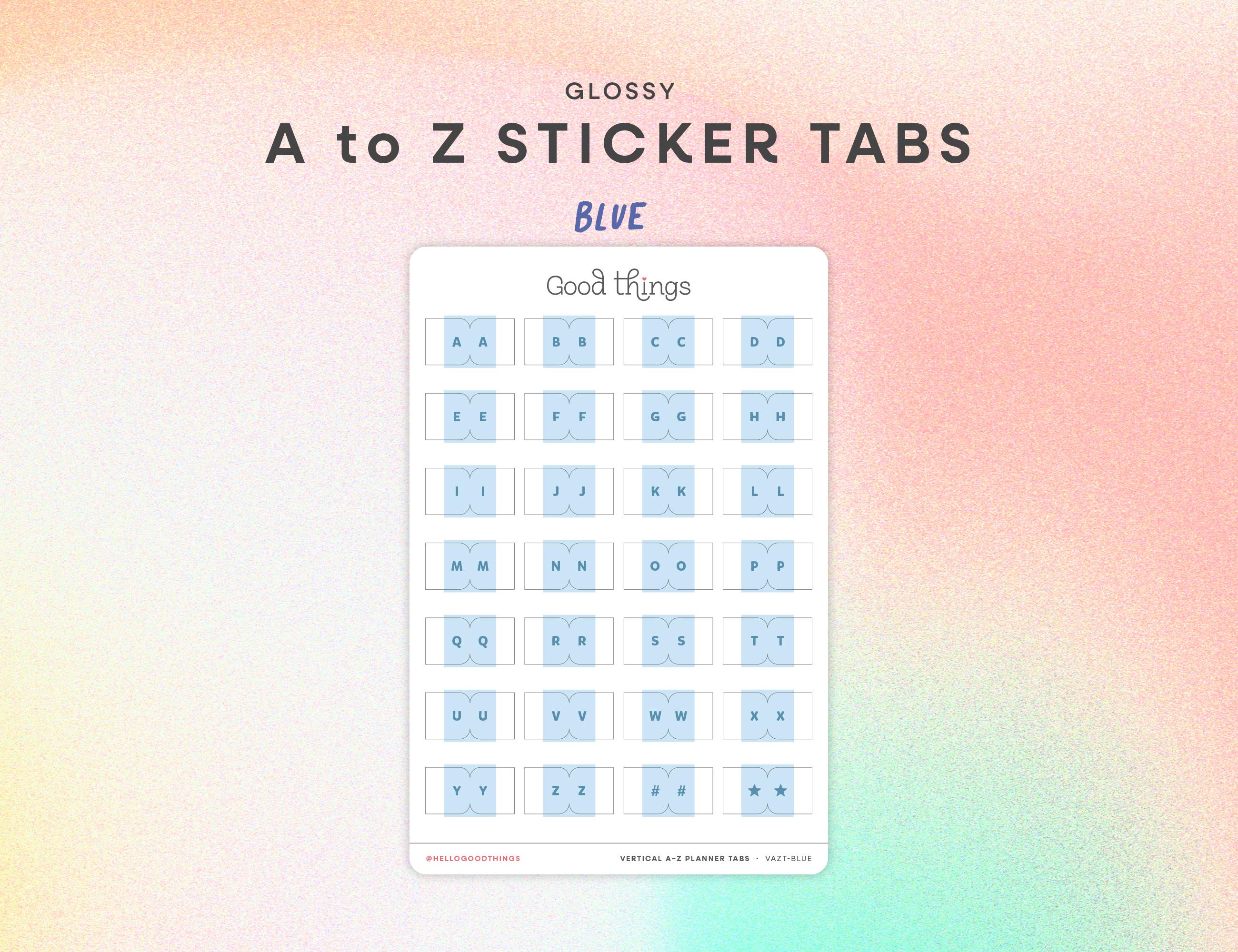 A to Z Tab Stickers | Stacking Alphabet Page Dividers for Planners ...