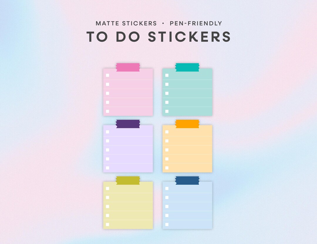 To Do Planner Stickers | Checklist Stickers for Planners, Journals ...