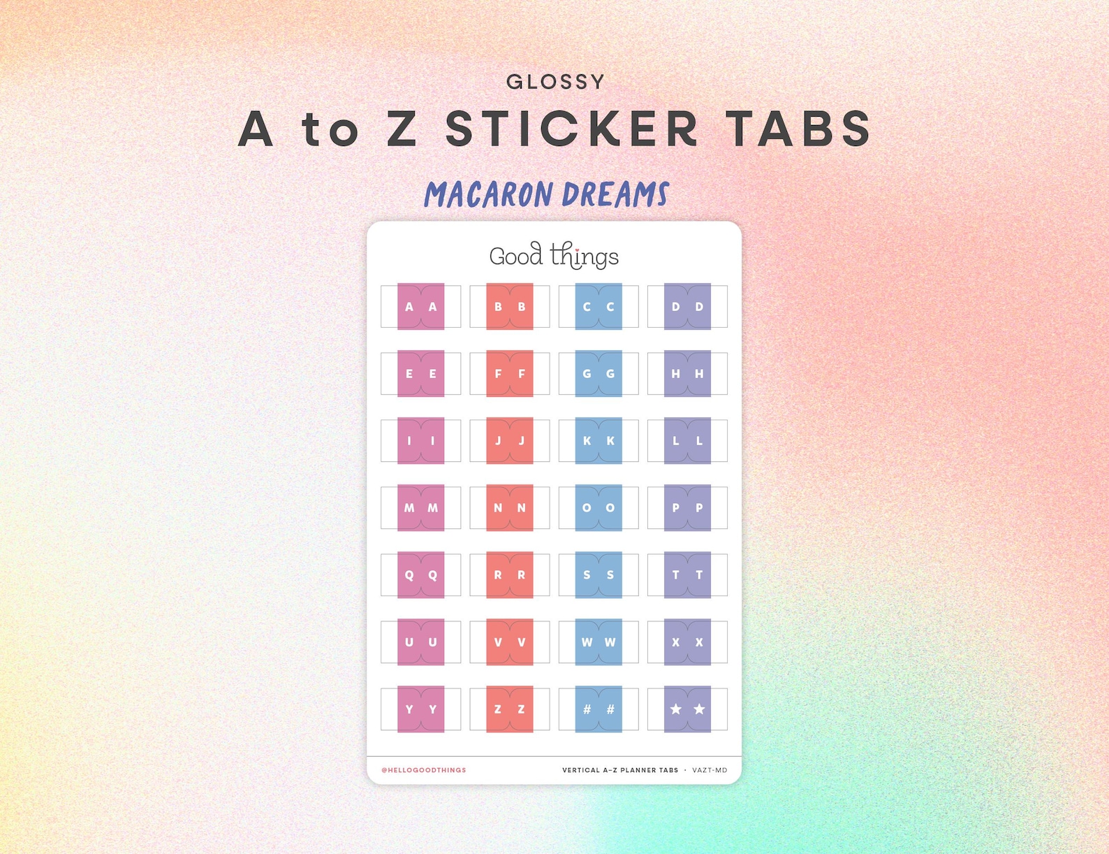 Stackable Stickers A to Z Tab Stickers | Stacking Alphabet Page Dividers for Planners ...