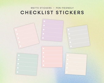 Pegatinas de lista de tareas pendientes / Pegatinas de lista de verificación en tonos pastel para planificadores, diarios y calendarios / Pegatinas de lista de tareas pendientes para planificadores / Accesorios para planificadores