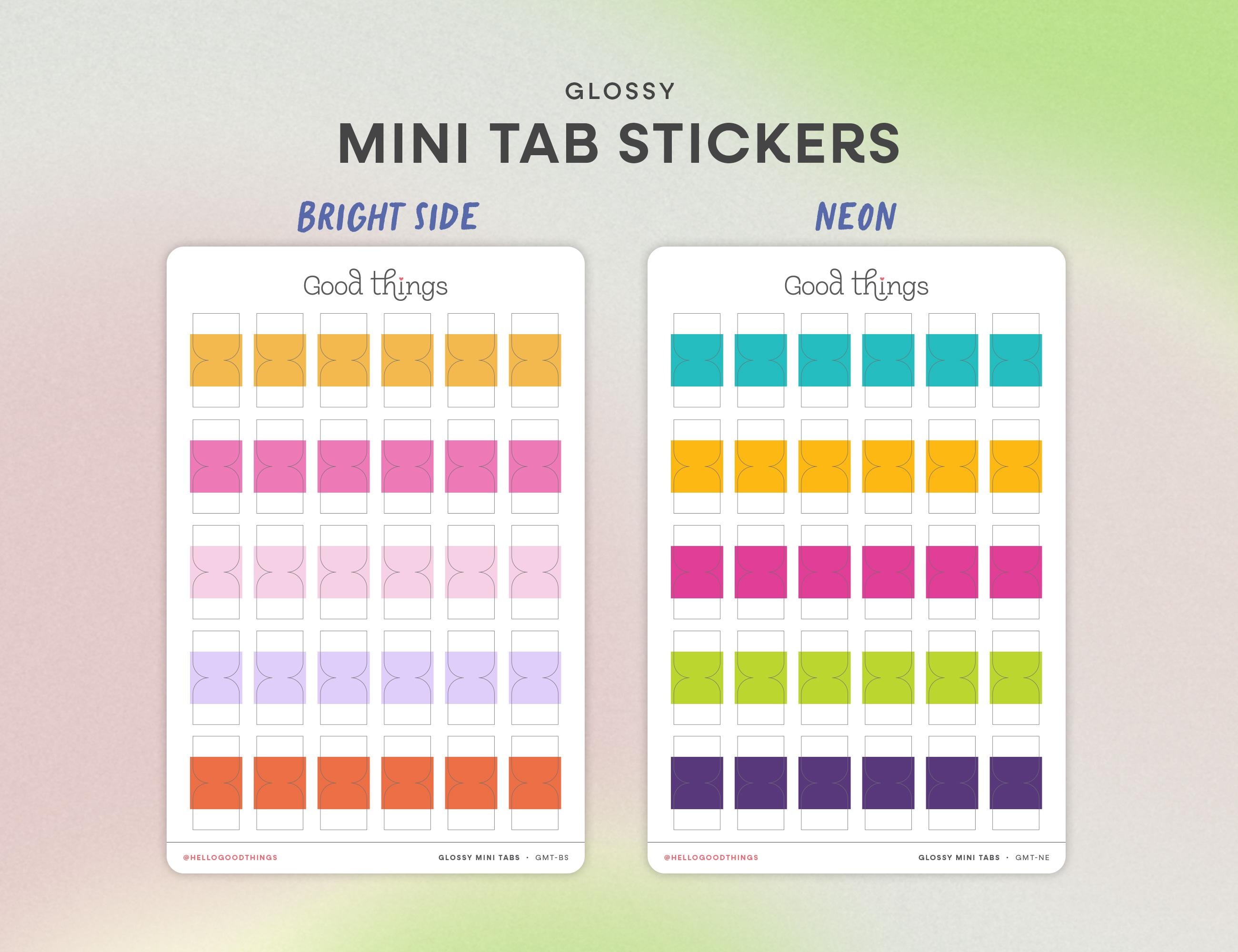Page Tab Stickers | Mini Page Dividers for Planners, Bullet Journals ...