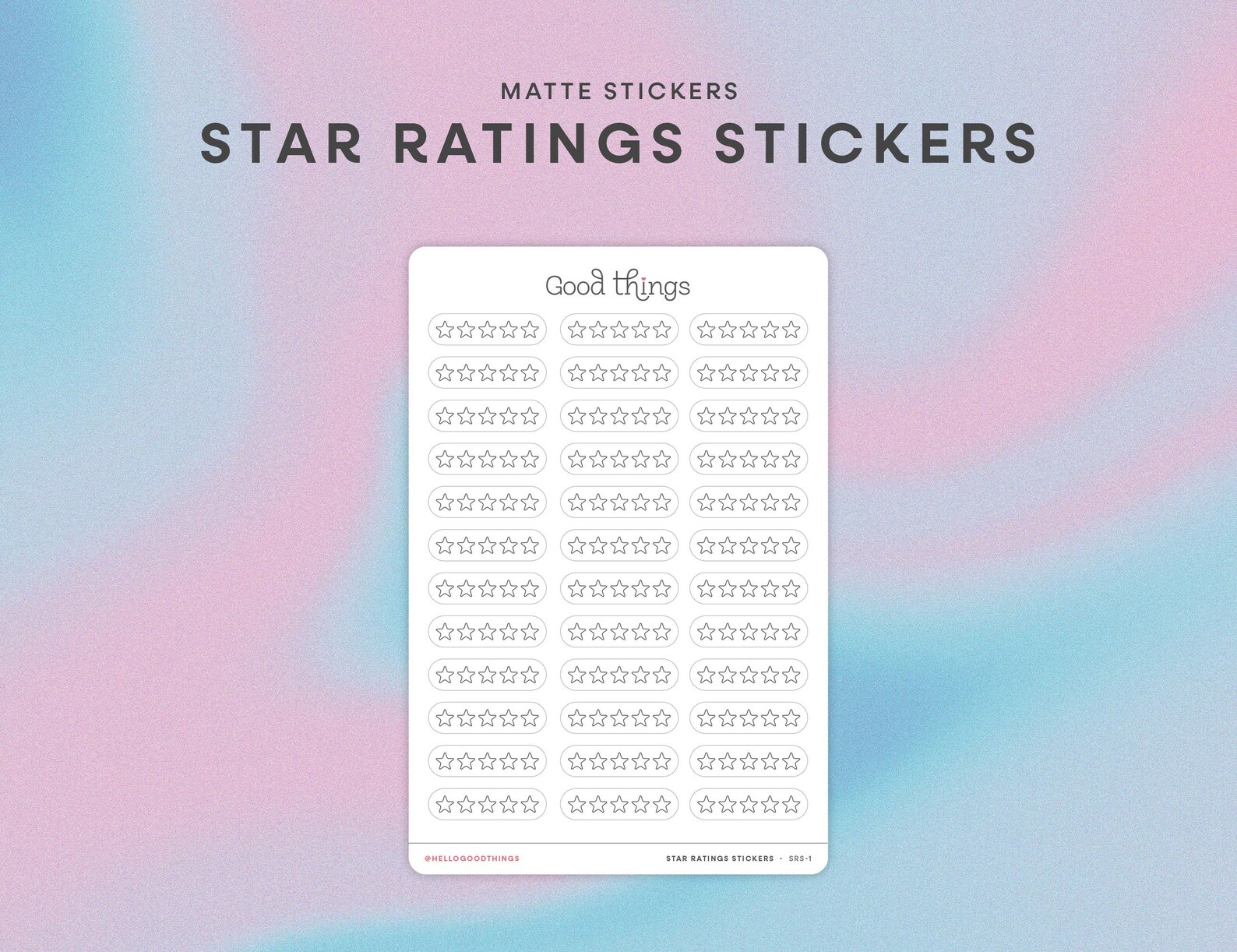 Star Ratings Stickers | 5-star Review Trackers for Journals, Books, and ...