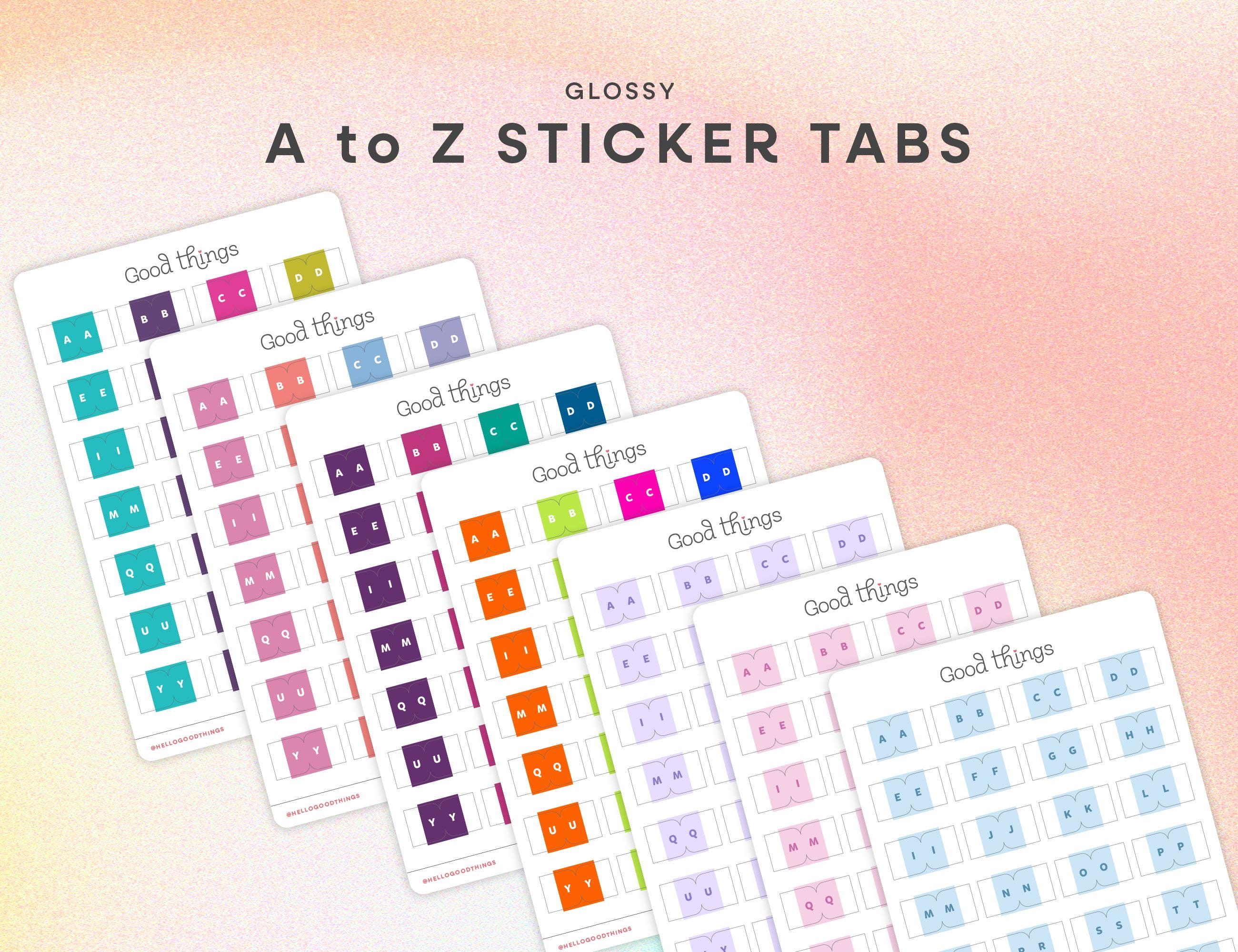 A to Z Tab Stickers | Stacking Alphabet Page Dividers for Planners ...