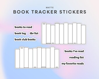 Buch Aufkleber | Bücherregal, TBR Bücher, Große Bücher, Buch Aufkleber für Journale & Planer, Reading Tracker, Book Tracker