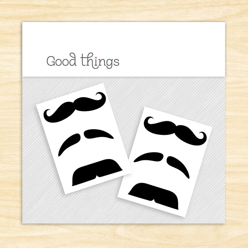 2-sheet set of finger mustache temporary tattoos featuring 6 unique black mustache styles including handlebar, chevron, and pencil stache designs. Hilarious and fun fake tattoos perfect for photo booths, parties, Halloween, Movember, gag gifts, or bachelorette fun. A bestselling classic that brings instant laughs. Easy to apply, safe on skin, and sized to sit right above your finger for that perfect faux-stache moment.