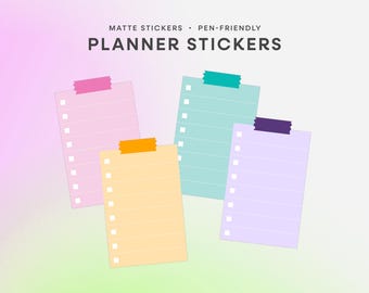 Pegatinas de lista de tareas pendientes / Pegatinas de lista de verificación en tonos pastel para planificadores, diarios y calendarios / Pegatinas de lista de tareas pendientes para planificadores / Accesorios para planificadores