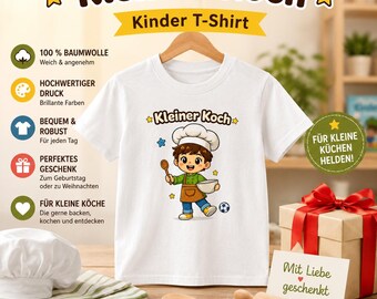 Kleiner Koch Kinder T-Shirt  Geschenk für kleine Köche  Koch Shirt Junge  Kinder Koch Geschenk