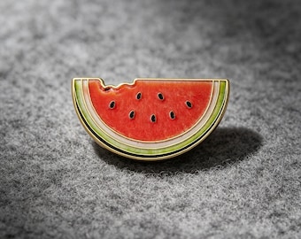 Watermelon Enamel Pin Fruit Pin Cute Food Brooch for Jackets Bags Backpacks, Hard Enamel Lapel Pin, Summer Gift for Fruit Lovers